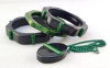 BB87 pr navy/green rods bakelite bangles & necklace